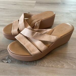 Sab made in Italy sandal wedge leather 9